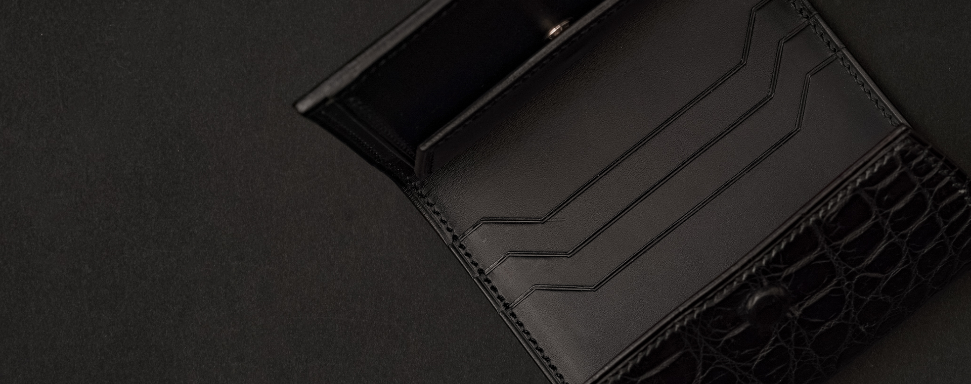 クロコダイル被せ型財布