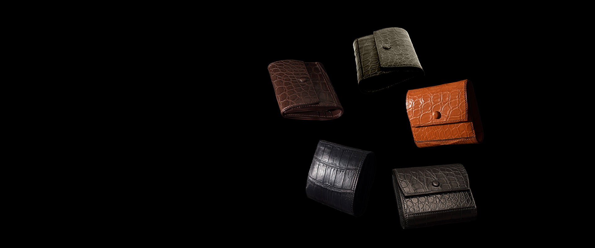 クロコダイル被せ型財布